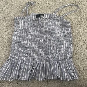 Tank size medium cute ruffle blue